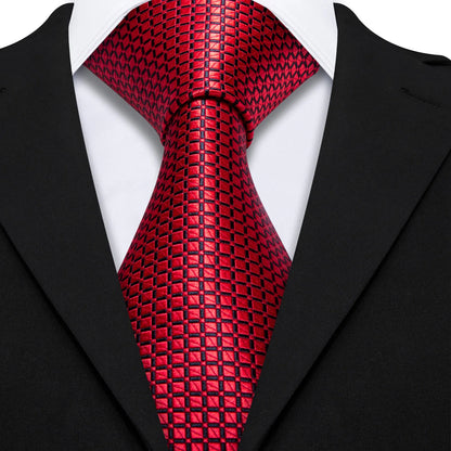 Barry.Wang Jacquard Bright Red Men&