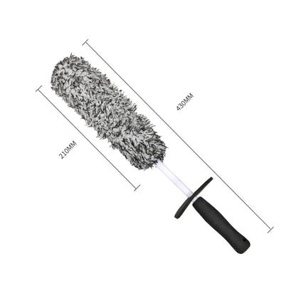 SEAMETAL Car Wash Brush Plush Premium Wheels Brush Non-Slip Handle Easy To Cleaning Rims Spokes Wheel Barrel Cleaning Mitt