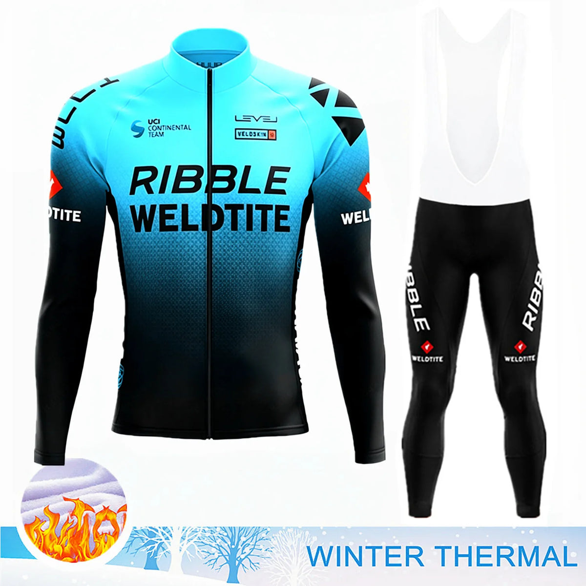 2027 Winter Thermal Fleece Cycling Clothes Long Sleeve Uniform Costume Sport Bike MTB Fleece Jersey Sports Set Bicycle Clothing