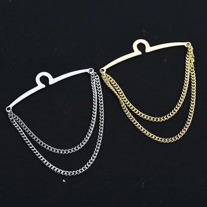 ICEYY Copper Tie Clip Tie Chain Hanger Tie Pins Men&