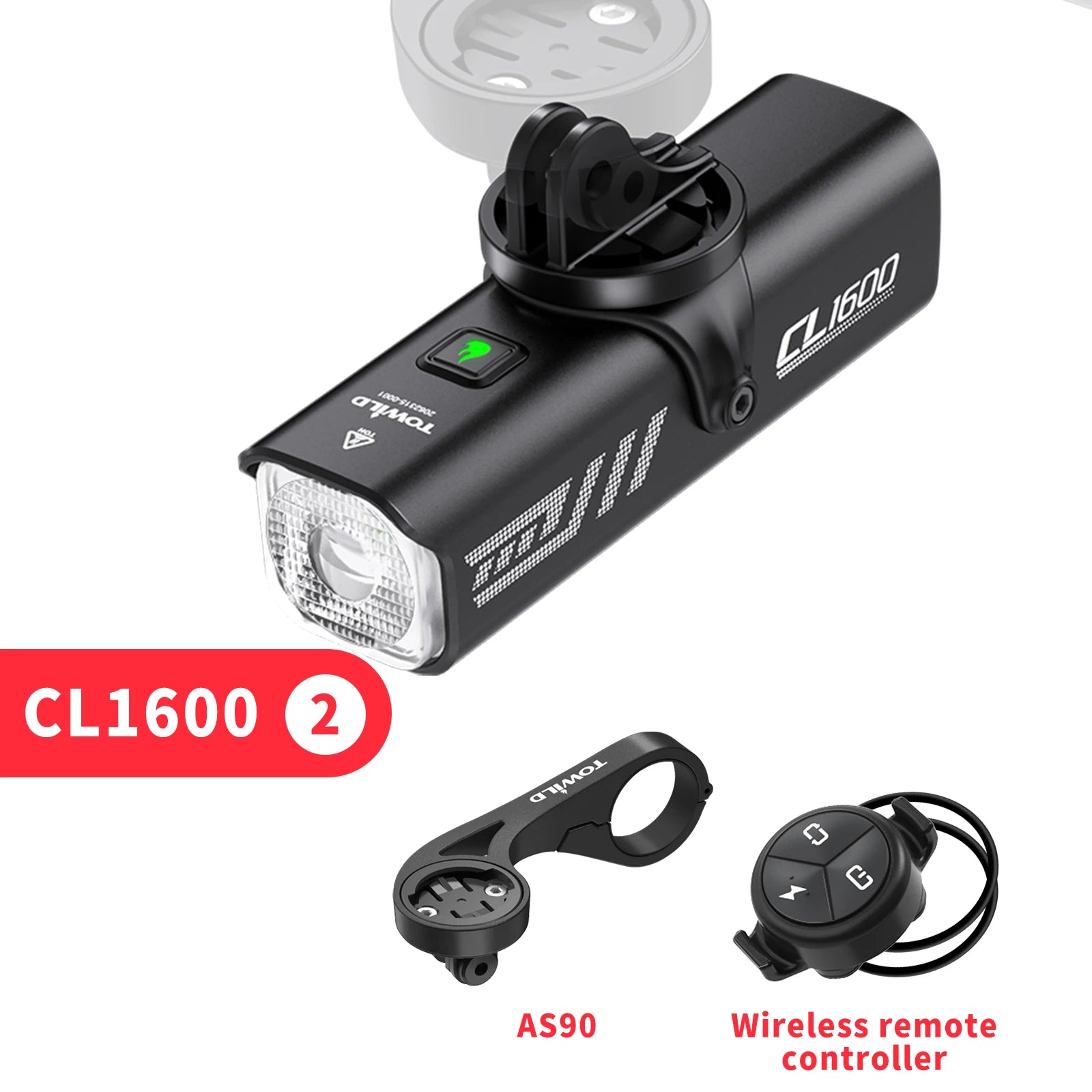 TOWILD CL1600LM Bicycle Light 5000mAh Bike Light IPX6 Flashlight Aluminum Front Lamp Type-C Charging MTB Road Cycling Headlights