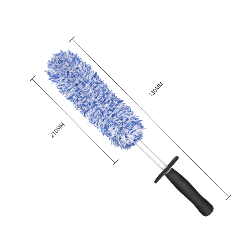 SEAMETAL Car Wash Brush Plush Premium Wheels Brush Non-Slip Handle Easy To Cleaning Rims Spokes Wheel Barrel Cleaning Mitt