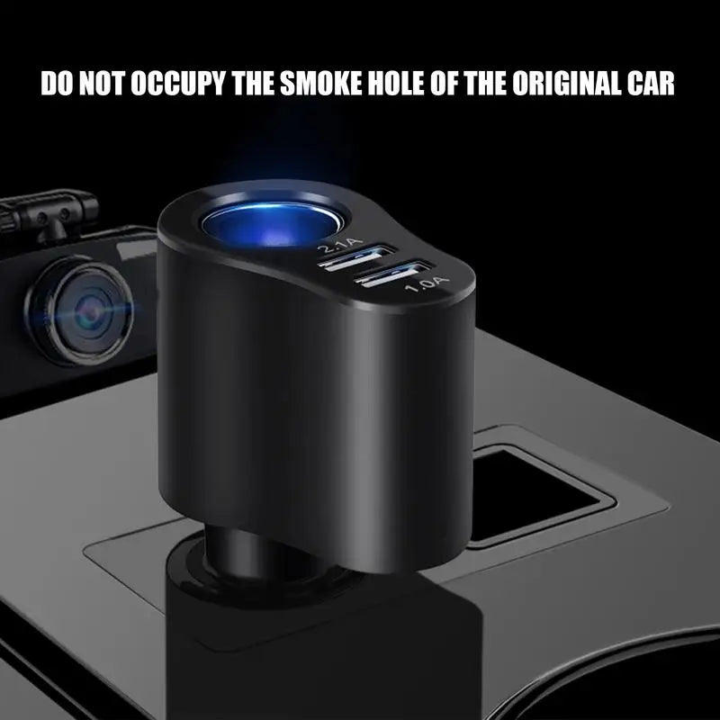 3 In1 USB Car Charger 12v/24v Car Splitter Adapter Fast double Charging Outlet Smart 80w Multifunctional Car Phone Charger