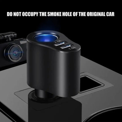 3 In1 USB Car Charger 12v/24v Car Splitter Adapter Fast double Charging Outlet Smart 80w Multifunctional Car Phone Charger