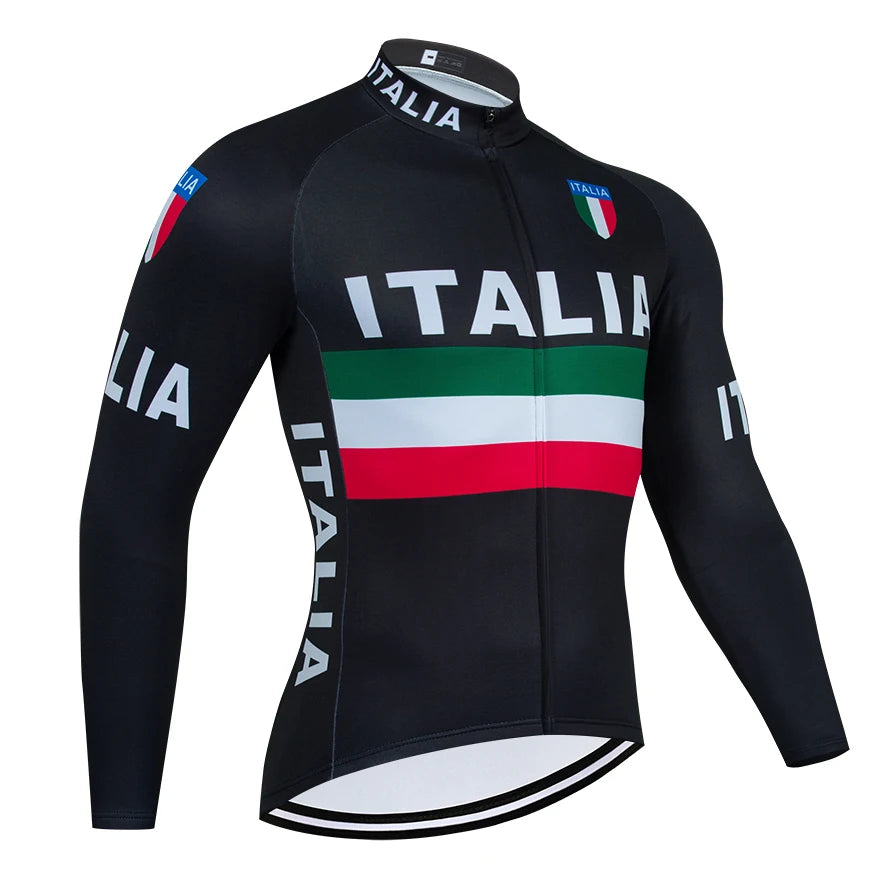 Winter 2027 ITALIA Cycling Jacket UAE Bike Jersey Pants Men Women Thermal Fleece Ropa Ciclismo Bicycle Maillot Pants Clothing