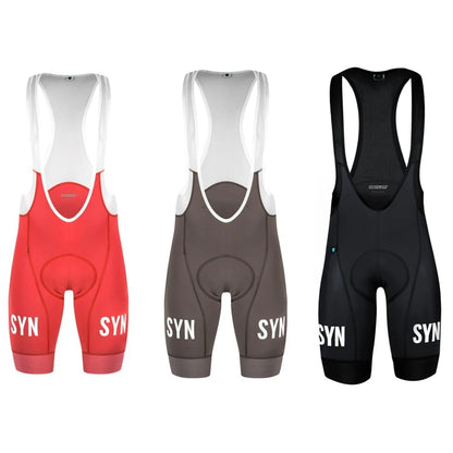 Black red brown SYN unisex bib cycling shorts for road cycling Shorts Shockproof and breathable seat Pad Men Cycling Bib shorts