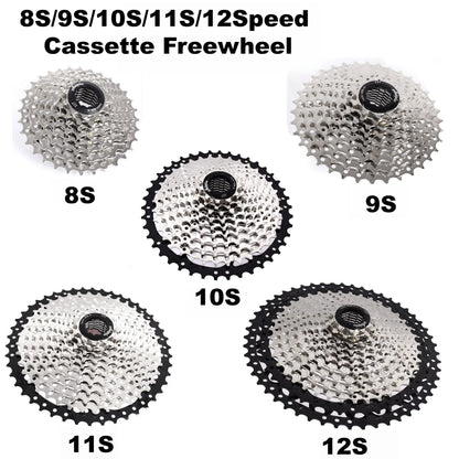Bike Freewheel,Bicycle Cassette Freewheel 8S(11T-32T)/9S(11T-36T)/10S(11T-42T)/11S(11T-46T)/12S(11T-52T),Cycling Parts