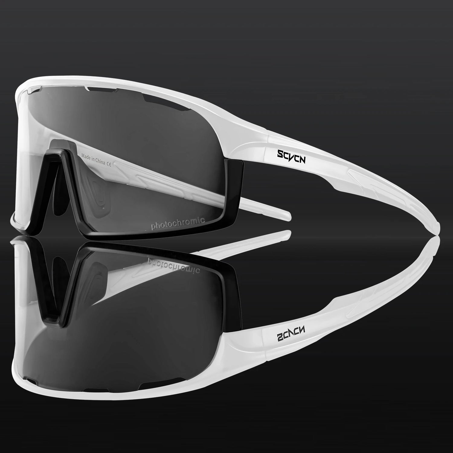 SCVCN Photochromic Cycling Sunglasses Cycling Glasses UV400 Bicycle Eyewear Sports MTB Outdoor Bike Goggles Sunglasses Eyepieces
