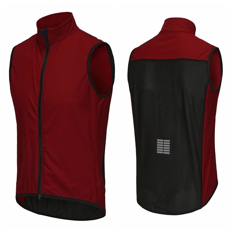 Rsantce Men Jerseys Windproof Lightweight Cycling Sleeveless Jacket Mtb Bike Uniform Bicycle Jersey Clothing Vest
