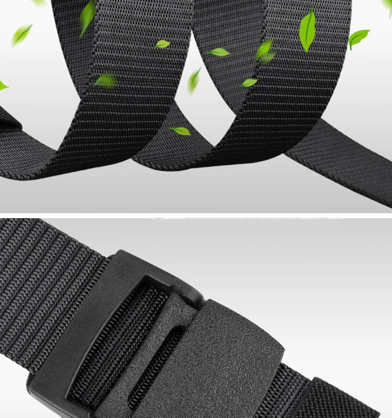 Plus Size 110 120 130 140 150 160 170cm Military Men Belt Women Nylon Canvas Army Outdoor Tactical Waist Belt Plastic Buckle