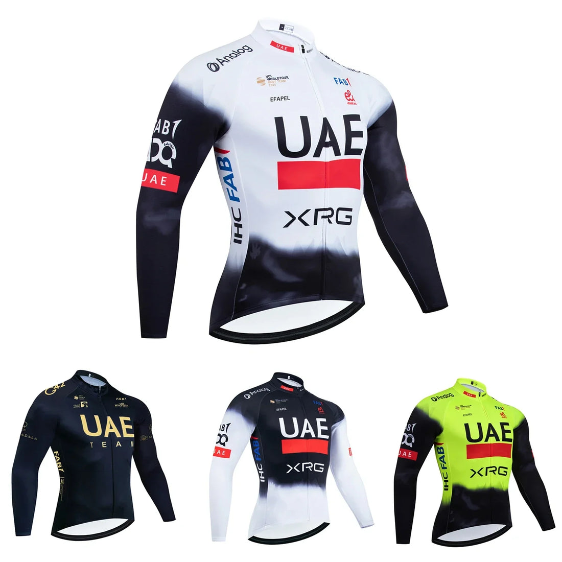 High Quality Cycling Clothing UAE Cycling Jersey Long Sleeve Windbreaker Bike Maillot Ropa Ciclismo Bicycl Jersey Tops 3 Pockets