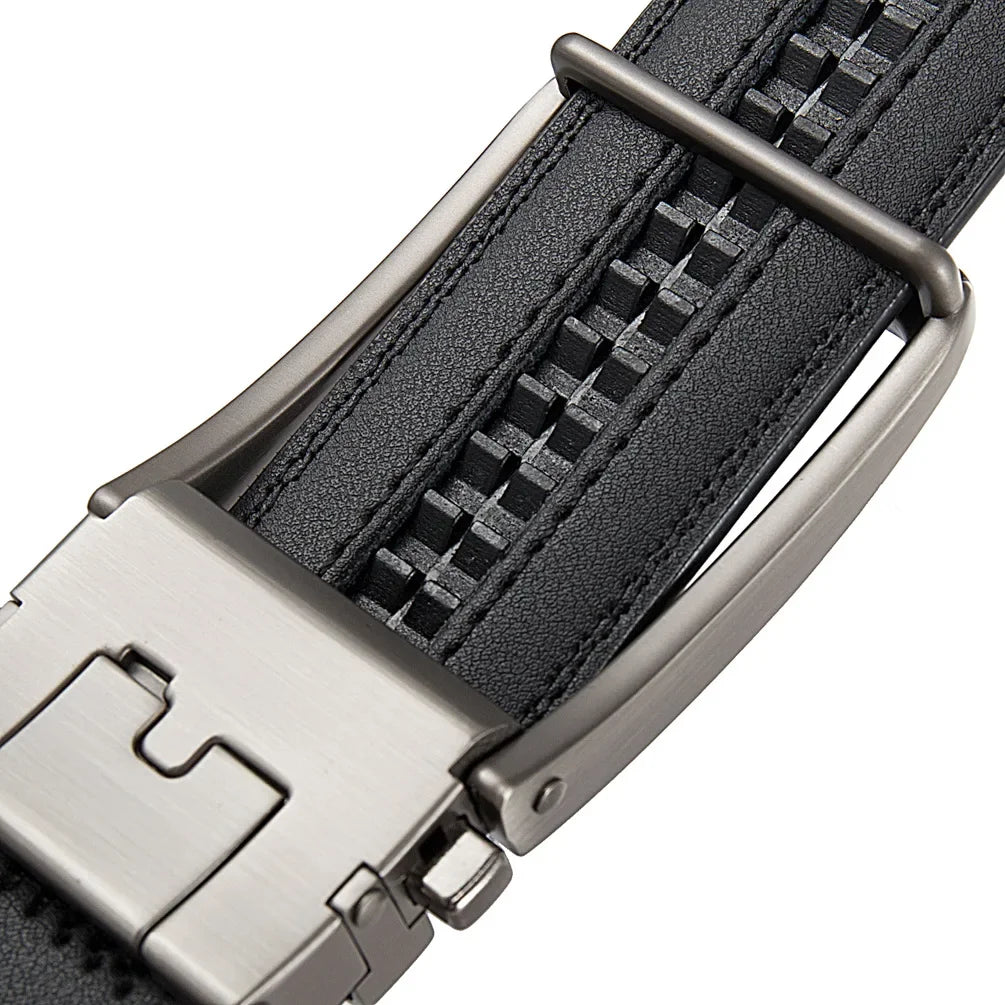 Click Belts for Men Luxury Brand Designer Fashion Automatic Buckle Genuine Leather Men&