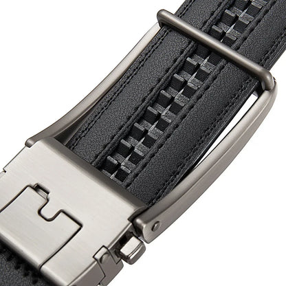Click Belts for Men Luxury Brand Designer Fashion Automatic Buckle Genuine Leather Men&
