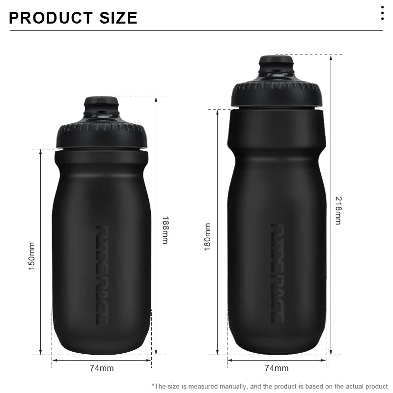 RIDERACE Sports Water Bottle 550ML 650ML PP5 Ultra-Light Outdoor Running Cycling Squeeze Mug Bicycle Kettle Portable Bike Cup