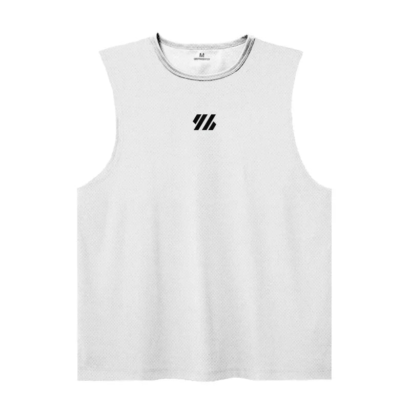 2025 Summer Gym Vest High Quality Mesh Shirt Sleeveless T-shirts Men Tank Tops Basketball Running Fitness Sports Vest Men
