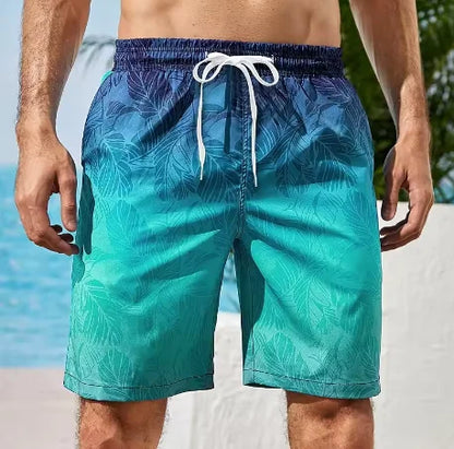 Mens Swim Trunks with Mesh Lining Side Pockets Solid Beach Shorts Quick Dry Lightweight Drawstring Board Shorts Summer Swimwear