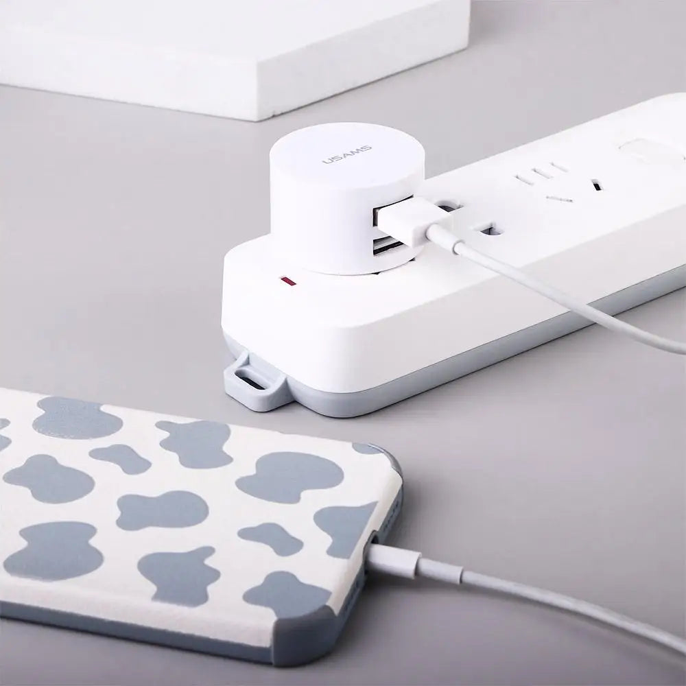 5V 2.1A Min EU UK US Plug Mobile Phone Charger for Mobile Phone 2 Ports White Travel Wall Charger
