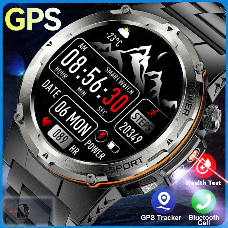 2025 New GPS Smart Watch Men 1.39" AMOLED Screen Built-in GPS NFC Make/Receive Phone Calls 500mAh Large Battery Smart Braceletes