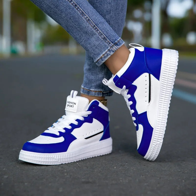 YRZL Women Shoes Skateboarding Shoes for Men Sneakers High Top Lightweight White Black Sports Running Outdoor Casual Shoes Men
