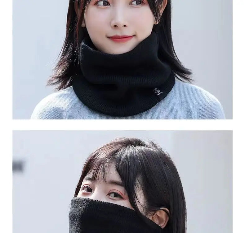 Knitted Neck Warmer Sports Scarf Fashion Soft Women Men Face Cover Winter Skating Running Hiking Scarves Thick Cold-proof Collar