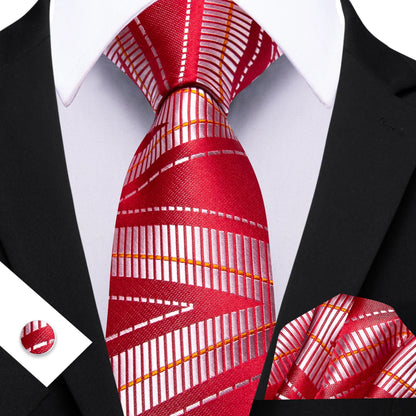 Barry.Wang Jacquard Bright Red Men&