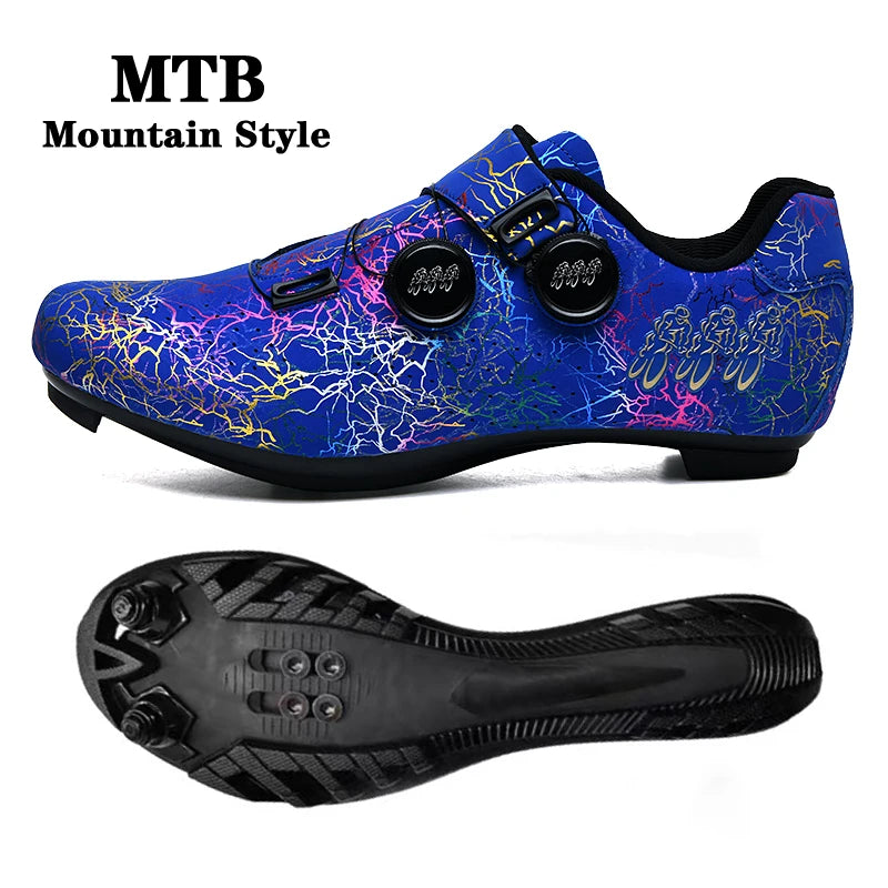 CC chengta Cycling Shoes Men Road Self-Locking Cycling Shoes Outdoor MTB Mountain Cycling Shoes SPD Racing Cycling Sports Shoes