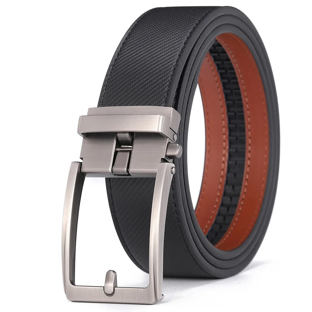 Unisex Click Belts for Men Luxury Brand Designer Fashion Automatic Buckle Genuine Leather Men&