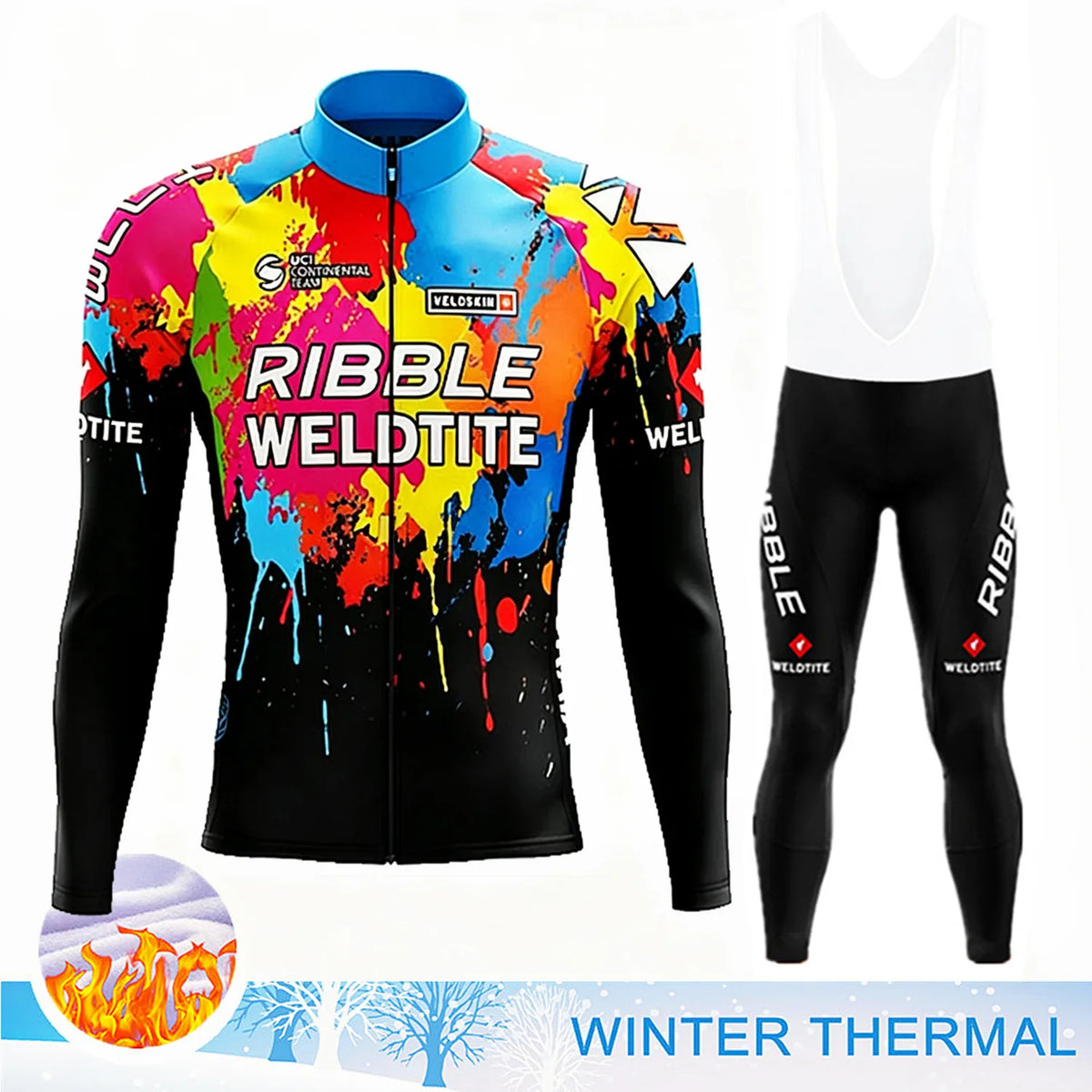 2027 Winter Thermal Fleece Cycling Clothes Long Sleeve Uniform Costume Sport Bike MTB Fleece Jersey Sports Set Bicycle Clothing