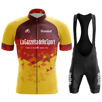 Tour De Italy Cycling Jersey Set for Men, Short Sleeve, Breathable, MTB Bike Clothing, Uniform Suit, Summer, 2024