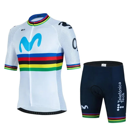 Movistar Pro Team Summer Cycling Jersey Suit Men&