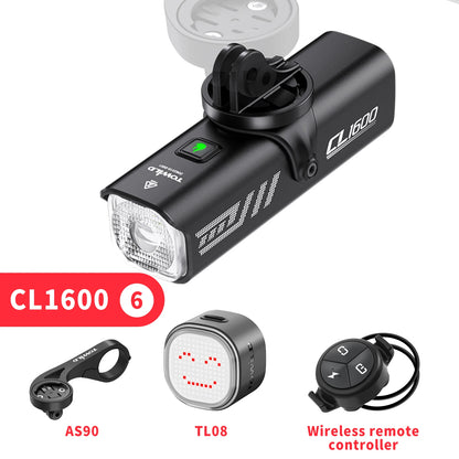 TOWILD CL1600LM Bicycle Light 5000mAh Bike Light IPX6 Flashlight Aluminum Front Lamp Type-C Charging MTB Road Cycling Headlights