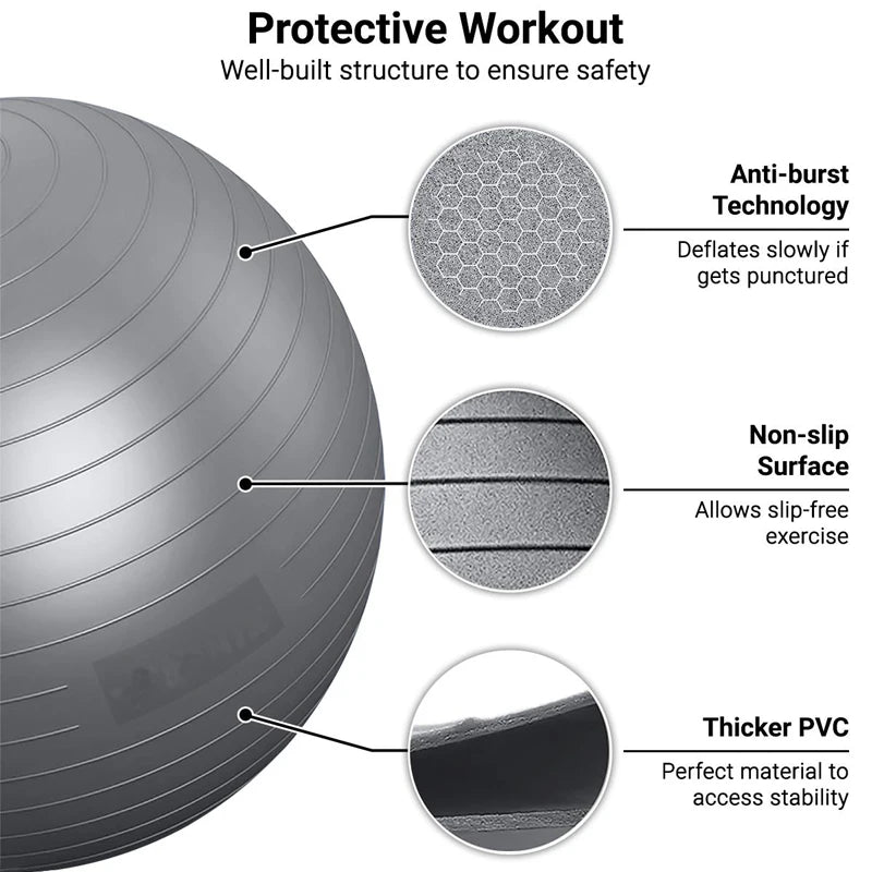 65/75/85cm Balance Ball Yoga &amp; Pilates Accessories Home Fitness Equipment Pregnant Women Rehabilitation Exercise Yoga Ball Gym