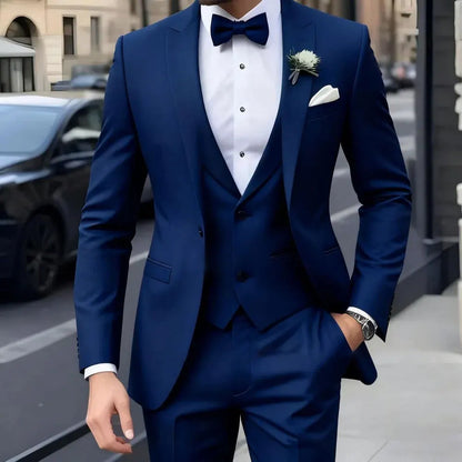 New Business Casual MC Wedding Groom Best Man Dress Jacquard Men&