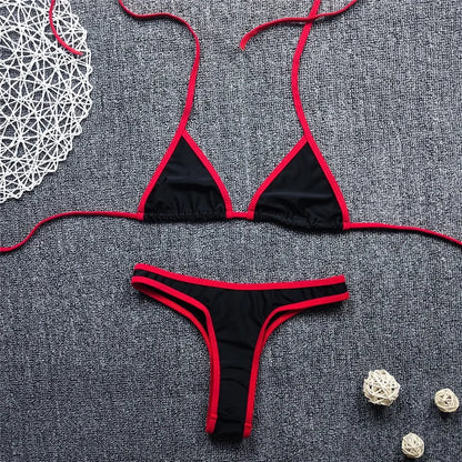 Swimsuit Women  European and American Sexy Bikini, Backless, Fresh and Cute, Multi-color Two-piece Swimsuit for Women