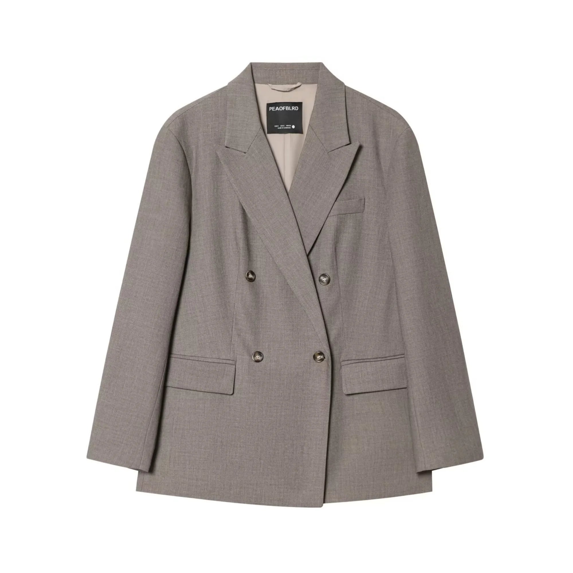 Women Casual Solid Blazer Long Pants Sets Female Fashion Double-Breasted Lapel Blazers Coat Or Lady Chic Wide Leg Long Trousers
