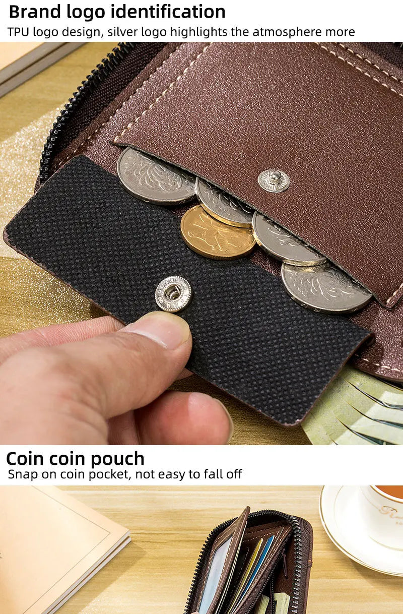PU leather stitching men&