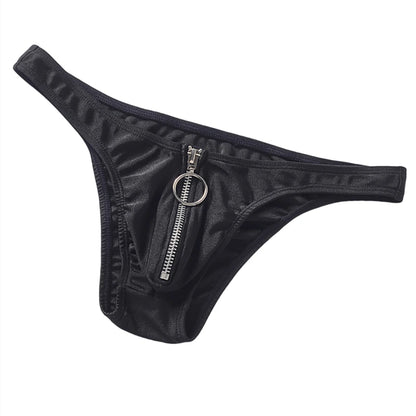 Men Bikini Briefs Underwear Man Sexy Zipper Mini Underpants Cuecas Calzoncillos Slips Mens Soft Breathable Lingerie Panties