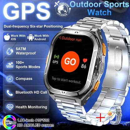 Outdoor TREX3 Smartwatch GPS 10ATM Waterproof Compass Altimeter 530mAh Battery Bluetooth Call Men Sports Smart Watch GUHUAVMI