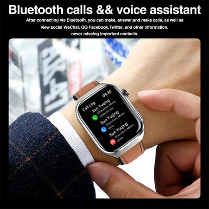 2026 New Smart Watch 2.04-inch AMOLED Screen Bluetooth Call IP68 Waterproof 650mA Sports Smartwatches Men Android Military-Grade