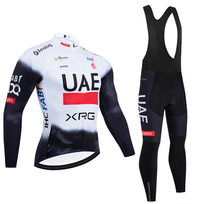 Winter 2027 ITALIA Cycling Jacket UAE Bike Jersey Pants Men Women Thermal Fleece Ropa Ciclismo Bicycle Maillot Pants Clothing