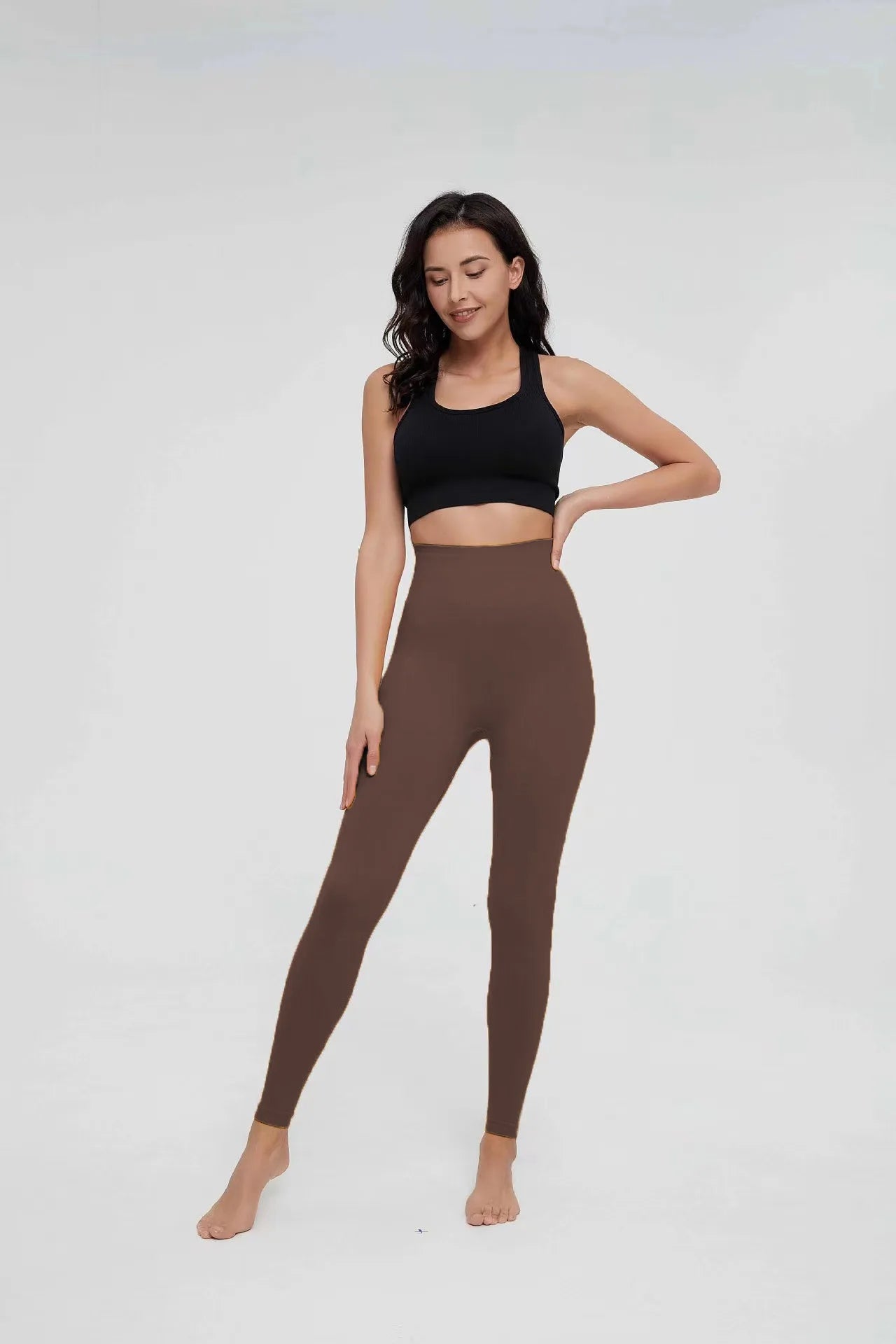 Seamless Knitted Leggings Women High Waist Sports Pants  High Elastic Gym Workout Running Leggings Sexy Hip Liftting Leggings