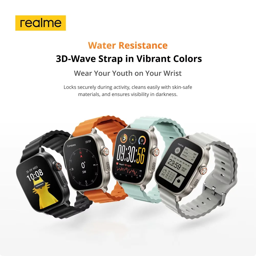realme Watch 5 Smart Watch Global Version 1.97" AMOLED Display Sports &amp; Health Monitoring 14-day Battery Life IP68 Bluetooth 5.3