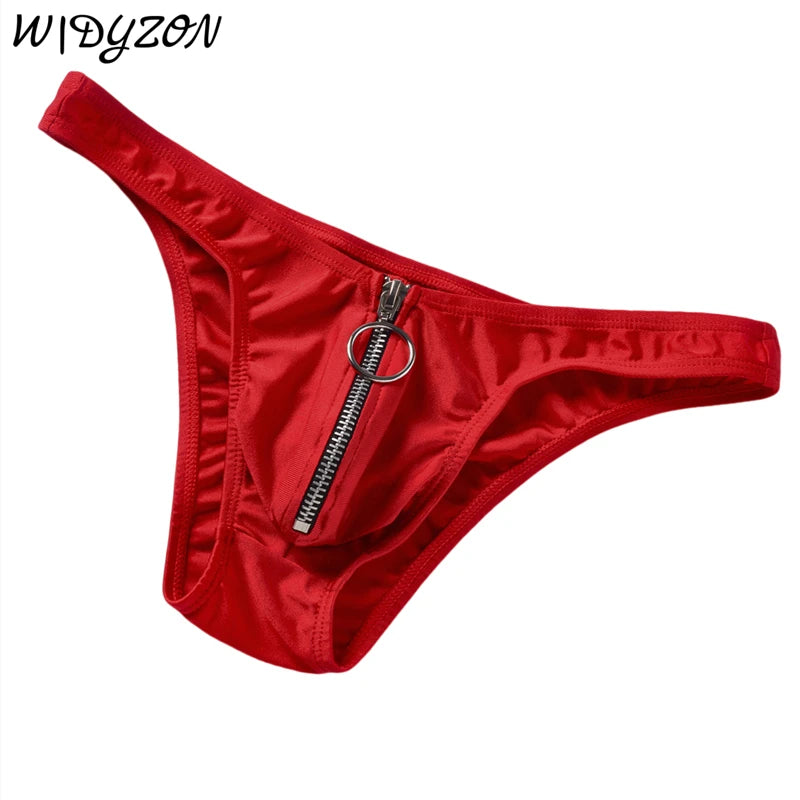 Men Bikini Briefs Underwear Man Sexy Zipper Mini Underpants Cuecas Calzoncillos Slips Mens Soft Breathable Lingerie Panties
