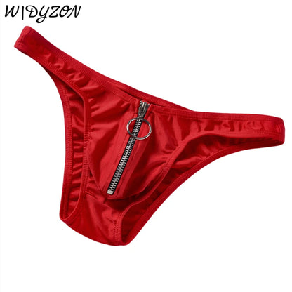 Men Bikini Briefs Underwear Man Sexy Zipper Mini Underpants Cuecas Calzoncillos Slips Mens Soft Breathable Lingerie Panties