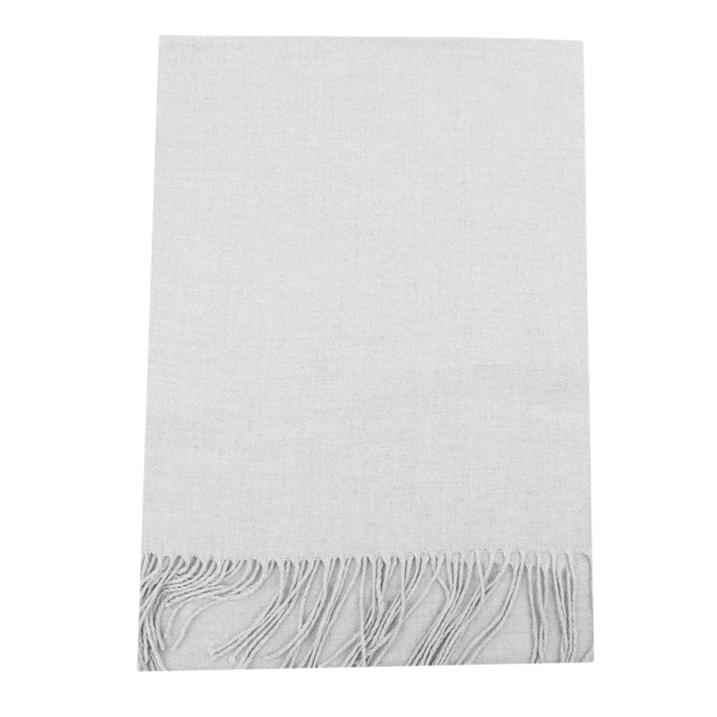 Tassel Scarfs Imitation Cashmere Men Solid Color Fashions Winter Warmth Windproof Thickened Elongated Scarf Women&