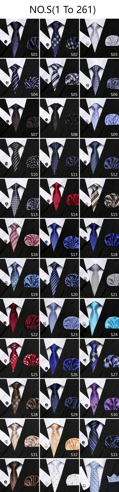Men`s Tie Red Plaid print Jacquard Woven Tie Hanky Cufflinks Sets For Formal Wedding Business Party Free Postage