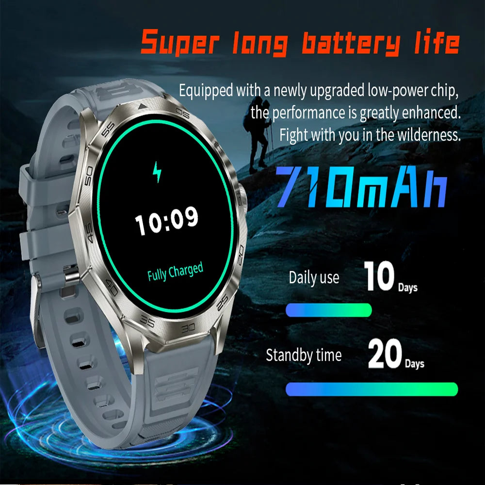 New Smart Watch Men Full Touch Screen GPS Bluetooth Call Flashlight Sports Activity Fitness Heart Rate Waterproof Smartwatch