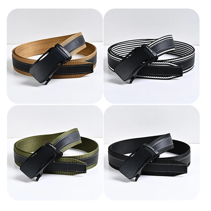 3.5cm Automatic Buckle Belt Jeans Belts For Man Designer Belts Fashion Belts Man Belt Buckle Military Accessories Mens Belt