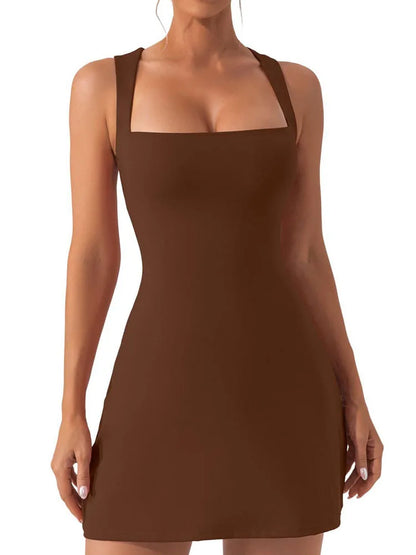 2025 New Fashion Sexy Slim Fit Party Strap Dress Summer Y2k Solid Color Mini Slip Dress Elegant Sleeveless Evening Dresses