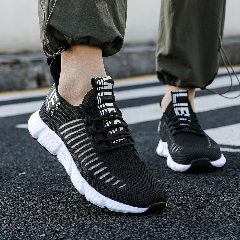 Summer Men Sneakers Lightweight Breathable Mesh Outdoor Casual Shoes Fashionable Tennis Training Shoes Men&